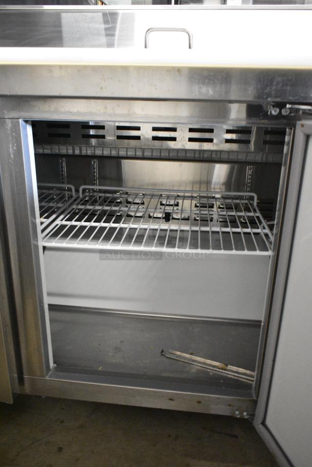 2022 Avantco 178APT71HC Stainless Steel Commercial Sandwich Salad Prep Table Bain Marie Mega Top on Commercial Casters. 115 Volts, 1 Phase. Tested and Working! - Image 6 of 12