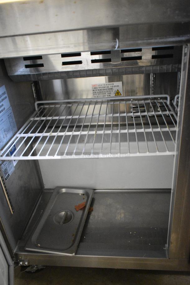 2022 Avantco 178APT71HC Stainless Steel Commercial Sandwich Salad Prep Table Bain Marie Mega Top on Commercial Casters. 115 Volts, 1 Phase. Tested and Working! - Image 7 of 12