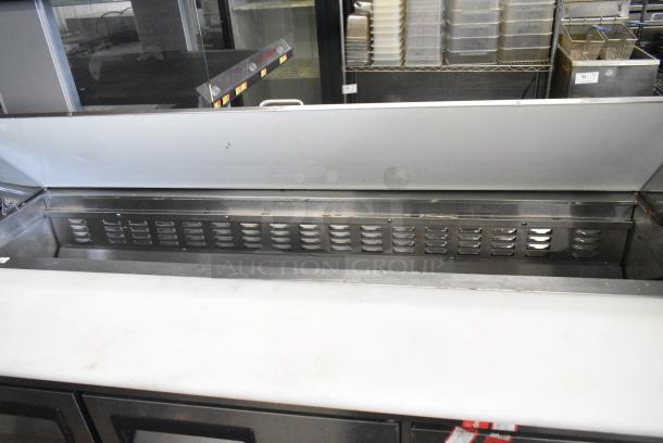 2022 Avantco 178APT71HC Stainless Steel Commercial Sandwich Salad Prep Table Bain Marie Mega Top on Commercial Casters. 115 Volts, 1 Phase. Tested and Working! - Image 8 of 12