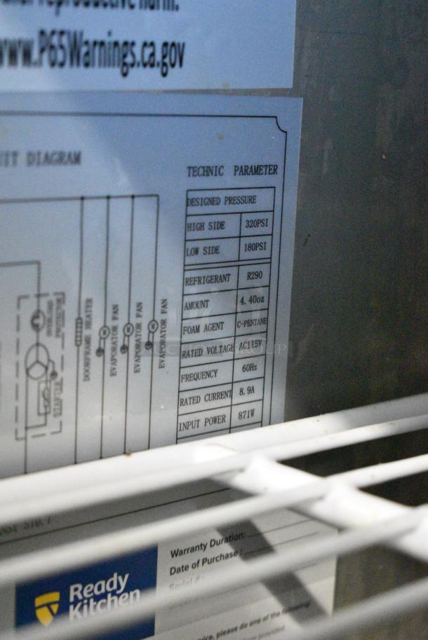 2022 Avantco 178APT71HC Stainless Steel Commercial Sandwich Salad Prep Table Bain Marie Mega Top on Commercial Casters. 115 Volts, 1 Phase. Tested and Working! - Image 12 of 12