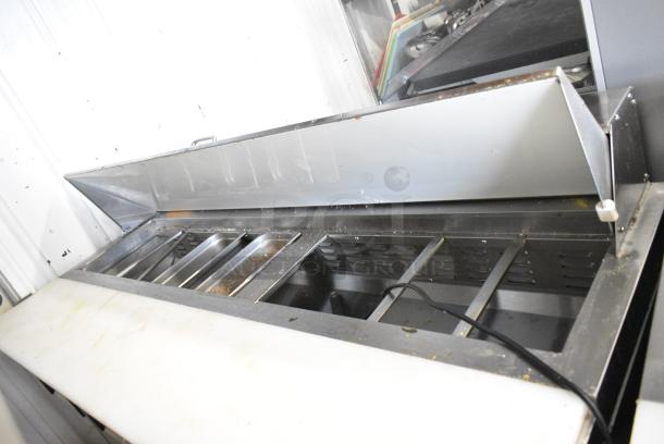 2022 Avantco 178APT71HC Stainless Steel Commercial Sandwich Salad Prep Table Bain Marie Mega Top on Commercial Casters. 115 Volts, 1 Phase. Tested and Working! - Image 4 of 10