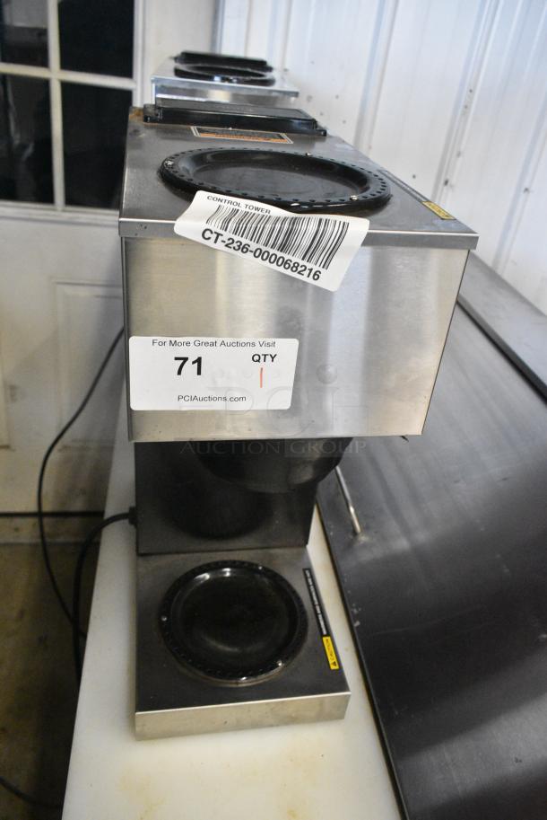 2016 Bunn VPR Stainless Steel Commercial Countertop 2 Burner Coffee Machine w/ Poly Brew Basket. 120 Volts, 1 Phase. - Image 4 of 12