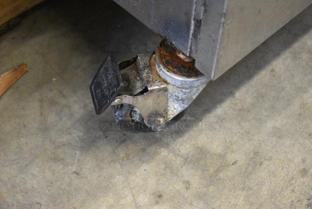 Giles EOF-24 Stainless Steel Commercial Electric Powered 3 Bay Deep Fat Fryer w/ Dumping Station on Commercial Casters. 480 Volts, 3 Phase. - Image 2 of 16
