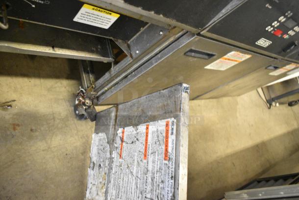 Giles EOF-24 Stainless Steel Commercial Electric Powered 3 Bay Deep Fat Fryer w/ Dumping Station on Commercial Casters. 480 Volts, 3 Phase. - Image 11 of 16