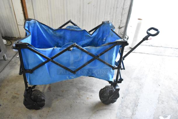 Blue Collapsible Wagon on Casters. - Image 1 of 5