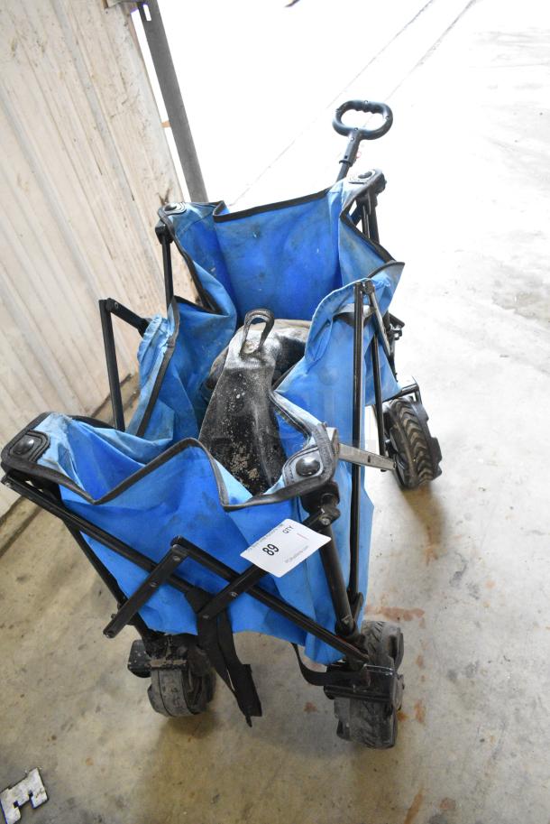 Blue Collapsible Wagon on Casters. - Image 2 of 5