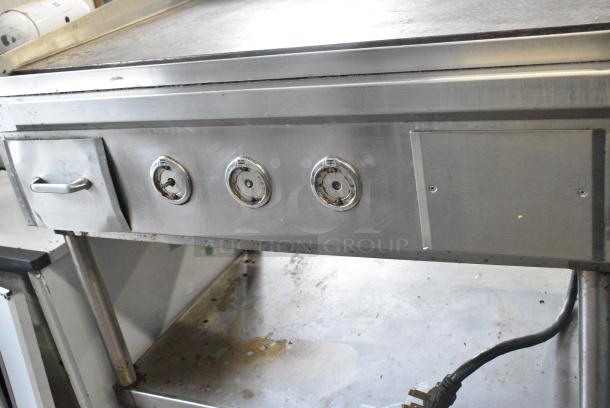 Stainless Steel Commercial Flat Top Griddle w/ Under Shelf on Commercial Casters. 220-240 Volts, 3 Phase. - Image 6 of 8