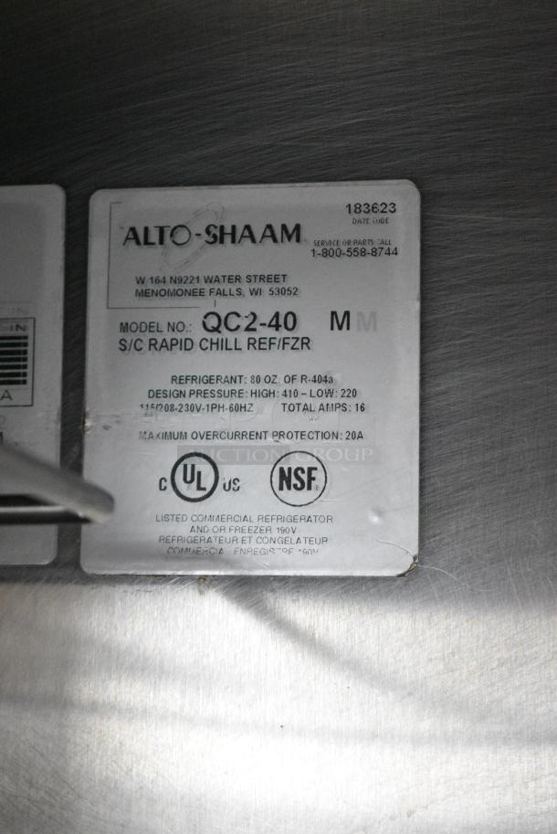 Alto Shaam QC2-40 Stainless Steel Commercial Blast Chiller. 115/208-230 Volts, 1 Phase. - Image 5 of 5