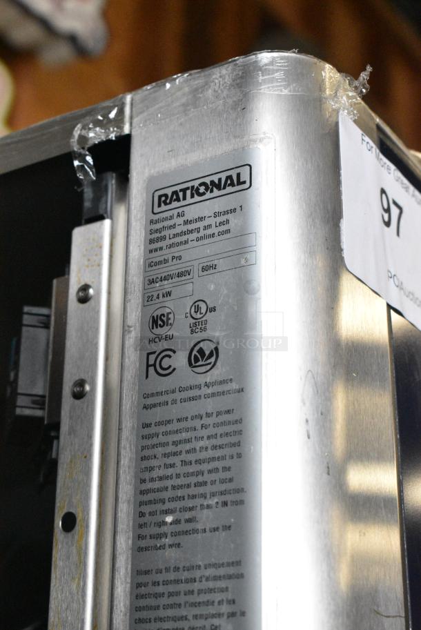2 2021 Rational LM100EE.AXXXX/LM100CE.AXXXX iCombi Pro Stainless Steel Commercial Electric Powered Combi Convection Oven. 440 Volts, 3 Phase. 2 Times Your Bid! - Image 7 of 12