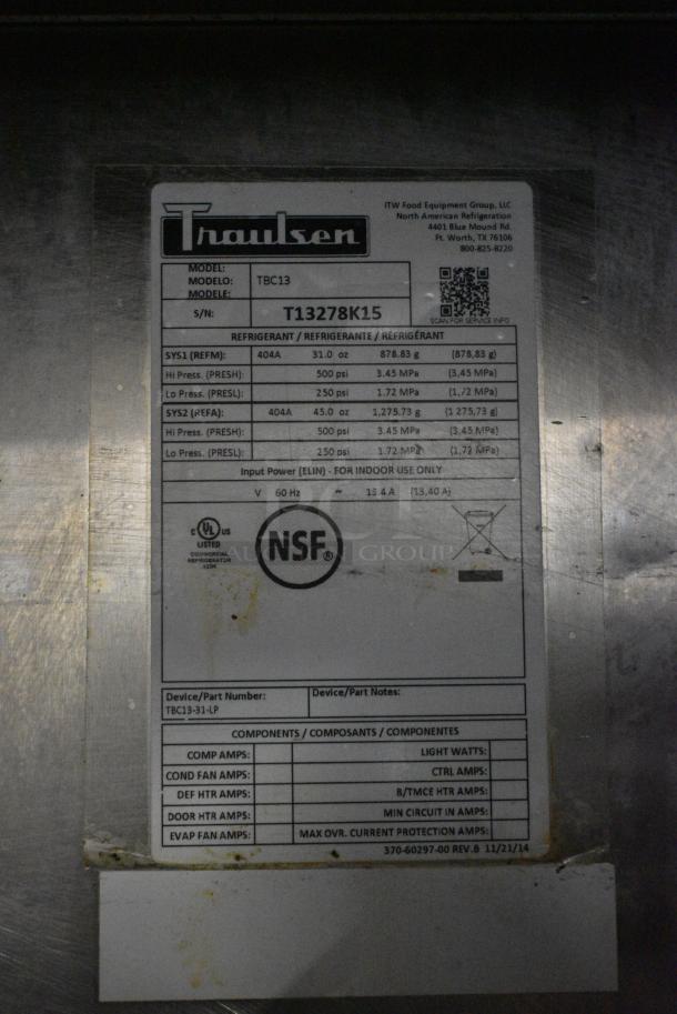 Traulsen TBC13 Stainless Steel Commercial Blast Chiller. 125/250 Volts, 3 Phase. - Image 5 of 5