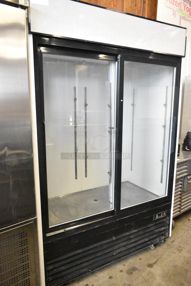 2016 Migali C-49RS Metal Commercial 2 Door Reach In Cooler Merchandiser on Commercial Casters. 115 Volts, 1 Phase. Tested and Powers On But Does Not Get Cold - Image 1 of 6