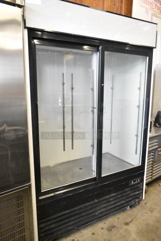 2016 Migali C-49RS Metal Commercial 2 Door Reach In Cooler Merchandiser on Commercial Casters. 115 Volts, 1 Phase. Tested and Powers On But Does Not Get Cold