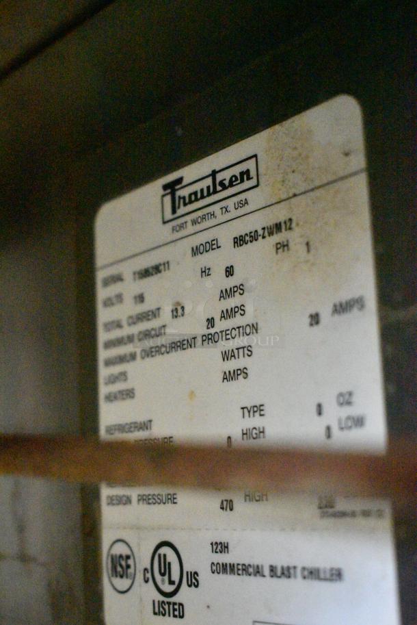 Traulsen RBC50-ZWM12 Stainless Steel Commercial Undercounter Smart Chill Blast Chiller on Commercial Casters. 115 Volts, 1 Phase. Tested and Working! - Image 7 of 8
