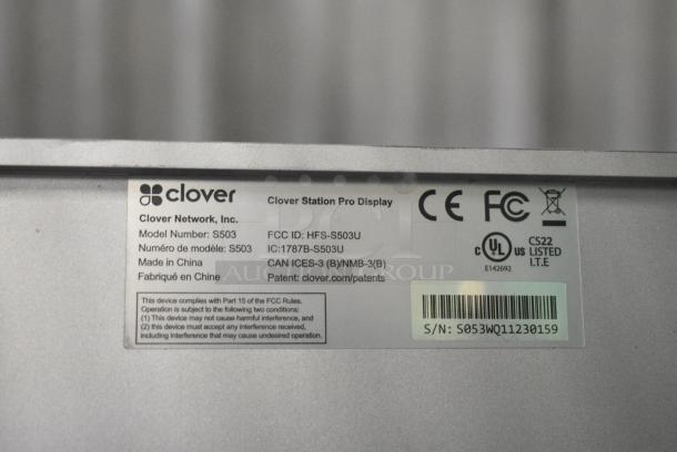 Clover S503 POS Monitor w/ Clover C503 Pro Terminal Monitor and Clover P500 Receipt Printer, - Image 9 of 9