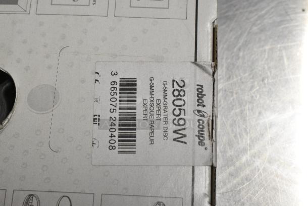 3 BRAND NEW IN BOX! Robot Coupe Food Processor Blades Including 28059W 28163 3/16" Grating / Shredding Disc, 28053W 1/4" Julienne Cutting Disc, 28065W 3/16" Slicing Disc. 3 Times Your Bid! - Image 4 of 6