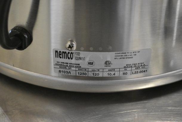 BRAND NEW IN BOX! 2022 Nemco 6103A Stainless Steel Commercial Countertop Soup Kettle Food Warmer. 120 Volts, 1 Phase. Tested and Working! - Image 7 of 7