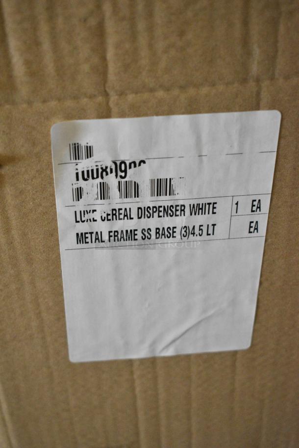 BRAND NEW! 3598-3-55 Luxe Turn & Serve Cereal Dispenser, 27" Height, 20.5" Width, 7.25" Length, Stainless Steel - Image 4 of 4