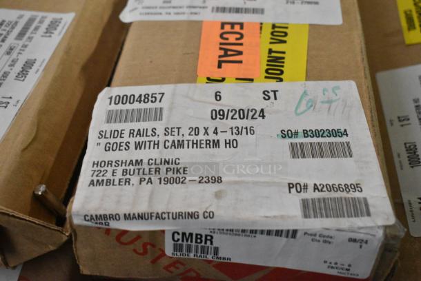 BRAND NEW SCRATCH AND DENT! Cambro CMBH1826LF(191) Camtherm® Granite Gray Low Profile Electric Hot Food Holding Cabinet in Fahrenheit on Commercial Casters w/ 12 Boxes of Cambro Slide Rails. 120 Volts, 1 Phase. Tested and Working! - Image 6 of 8