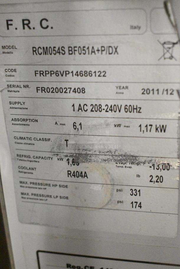 Piper Products RMC054S Stainless Steel Commercial Single Door Undercounter Blast Chiller. 208-240 Volts, 1 Phase. - Image 7 of 8