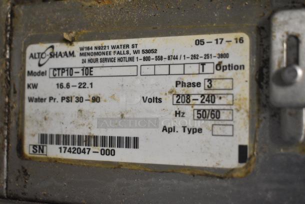 2016 Alto Shaam CTP10-10E Stainless Steel Commercial Electric Powered Combi Convection Oven. 208-240 Volts, 3 Phase. - Image 4 of 5