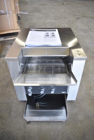 BRAND NEW SCRATCH AND DENT! Vollrath JT2HC Stainless Steel Commercial Countertop Conveyor Toaster Oven. 120 Volts, 1 Phase. Tested and Working!