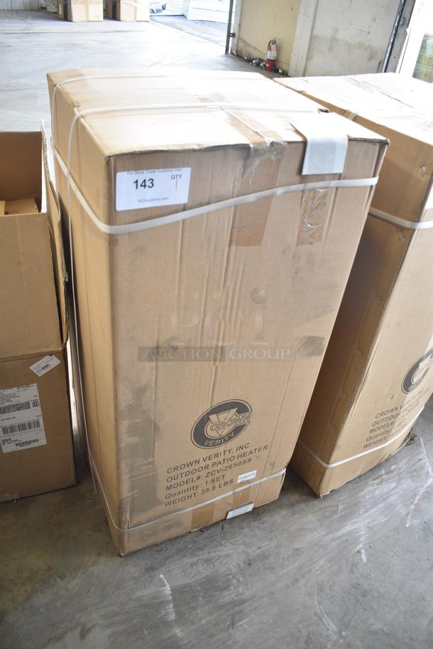 BRAND NEW IN BOX! Crown Verity ZCV-2650SS Stainless Steel Outdoor Patio Heater. - Image 2 of 7