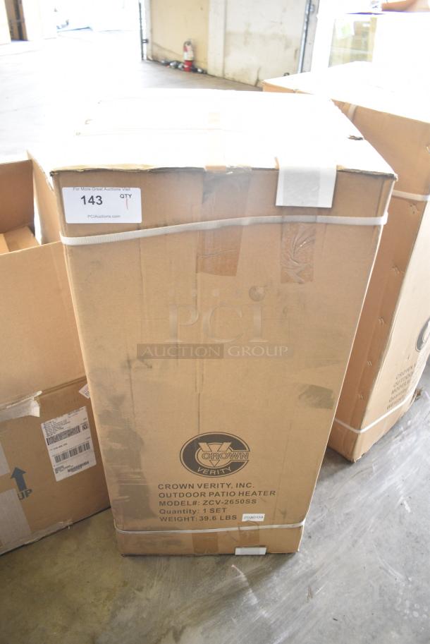 BRAND NEW IN BOX! Crown Verity ZCV-2650SS Stainless Steel Outdoor Patio Heater. - Image 3 of 7
