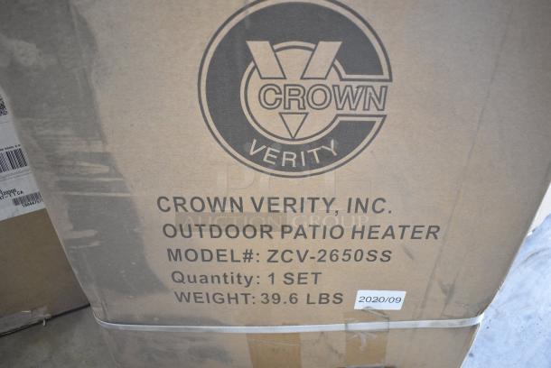 BRAND NEW IN BOX! Crown Verity ZCV-2650SS Stainless Steel Outdoor Patio Heater. - Image 6 of 7