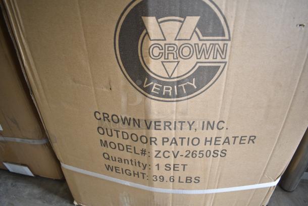 BRAND NEW IN BOX! Crown Verity ZCV-2650SS Stainless Steel Outdoor Patio Heater. - Image 5 of 6