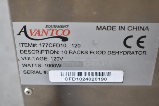 BRAND NEW SCRATCH AND DENT! Avantco 177CFD10 Stainless Steel Commercial Food Dehydrator. Does Not Come w/ Power Cord. 120 Volts, 1 Phase. Tested and Working! - Image 5 of 5