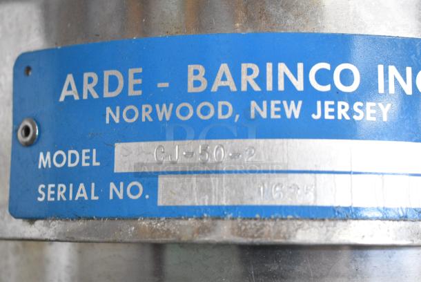 Arde-Barinco CJ-50-P Metal Commercial Floor Style Reversible Homogenizer 33" Immersion. 250 Volts. - Image 6 of 7