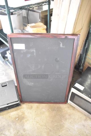 2 Framed Black Boards. 2 Times Your Bid!