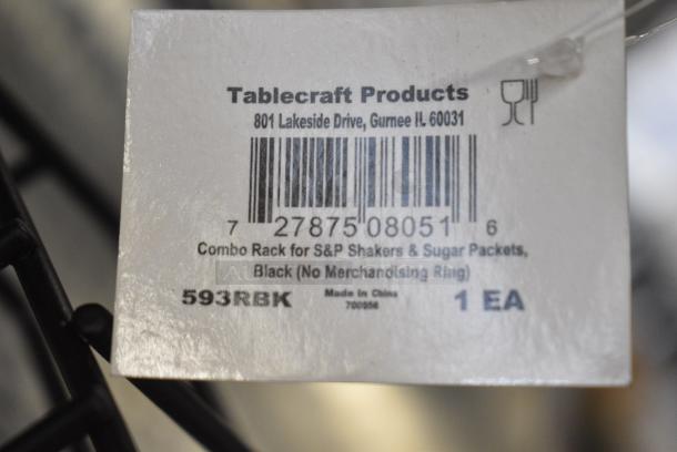 12 BRAND NEW! TableCraft 593RBK Black Salt and Pepper Shaker / Sugar Packet Rack - 4 3/4" x 4 1/4" x 6 1/8". 12 Times Your Bid! - Image 6 of 6