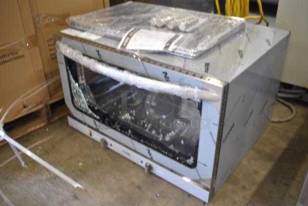 BRAND NEW SCRATCH AND DENT! 2024 KoolMore KM-CTCO-44 Stainless Steel Countertop Electric Powered Convection Oven. See Pictures for Broken Glass. 208/240 Volts, 1 Phase. - Image 3 of 8