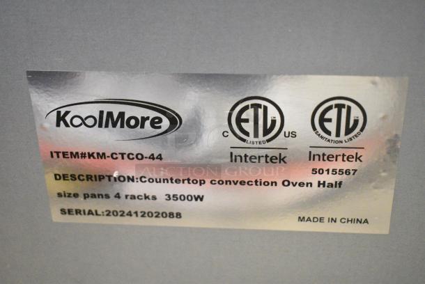 BRAND NEW SCRATCH AND DENT! 2024 KoolMore KM-CTCO-44 Stainless Steel Countertop Electric Powered Convection Oven. See Pictures for Broken Glass. 208/240 Volts, 1 Phase. - Image 7 of 8