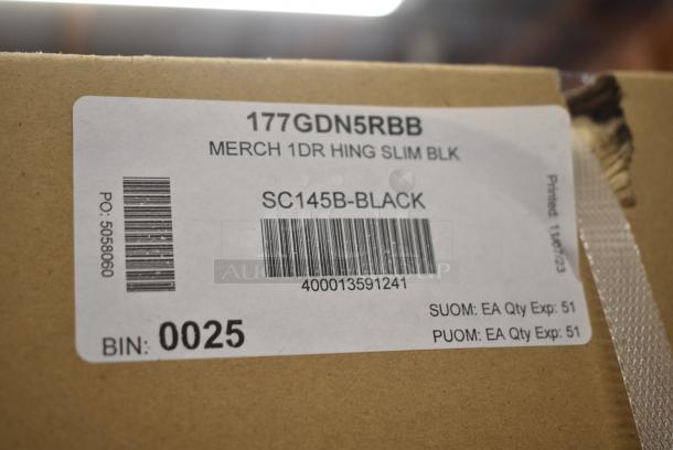 BRAND NEW IN BOX! Galaxy 177GDN5RBB Metal Commercial Single Door Reach In Cooler Merchandiser with Red, White, and Blue LED Lighting. 110-120 Volts, 1 Phase. - Image 8 of 8