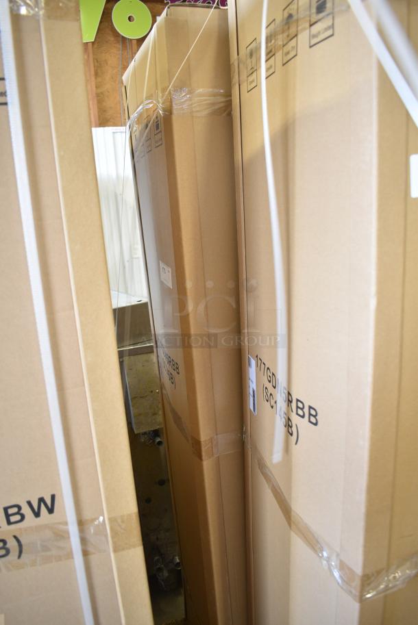 BRAND NEW IN BOX! Galaxy 177GDN5RBB Metal Commercial Single Door Reach In Cooler Merchandiser with Red, White, and Blue LED Lighting. 110-120 Volts, 1 Phase. - Image 7 of 8