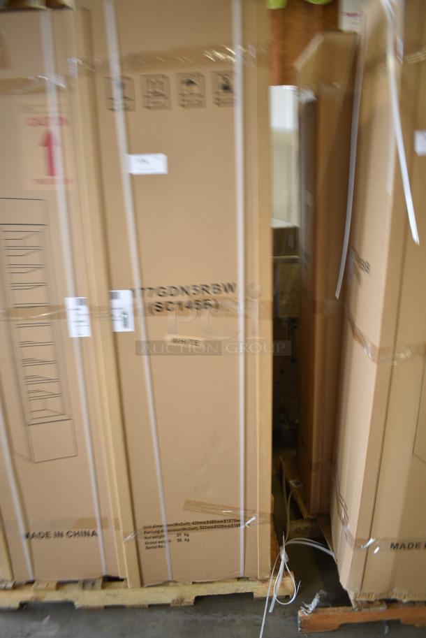 BRAND NEW IN BOX! Galaxy 177GDN5RBW Metal Commercial Single Door Reach In Cooler Merchandiser with Red, White, and Blue LED Lighting. 110-120 Volts, 1 Phase - Image 2 of 3