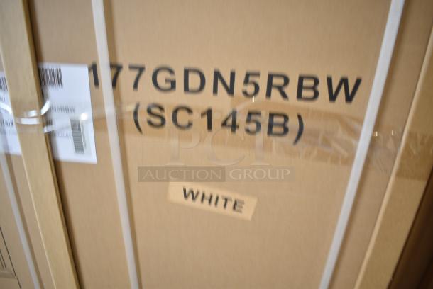 BRAND NEW IN BOX! Galaxy 177GDN5RBW Metal Commercial Single Door Reach In Cooler Merchandiser with Red, White, and Blue LED Lighting. 110-120 Volts, 1 Phase - Image 3 of 3