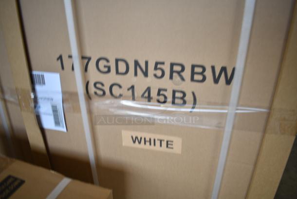 BRAND NEW IN BOX! Galaxy 177GDN5RBW Metal Commercial Single Door Reach In Cooler Merchandiser with Red, White, and Blue LED Lighting. 110-120 Volts, 1 Phase - Image 3 of 3