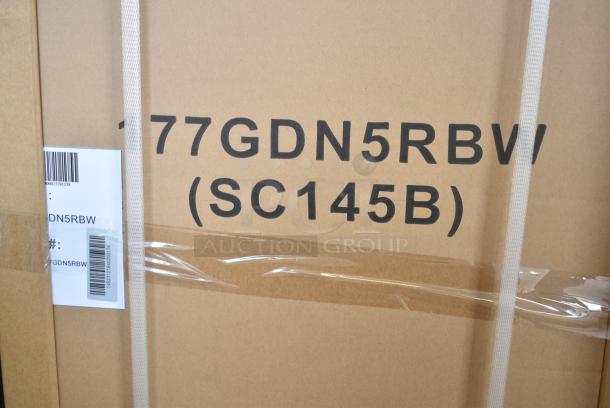 BRAND NEW IN BOX! Galaxy 177GDN5RBW Metal Commercial Single Door Reach In Cooler Merchandiser with Red, White, and Blue LED Lighting. 110-120 Volts, 1 Phase - Image 3 of 3