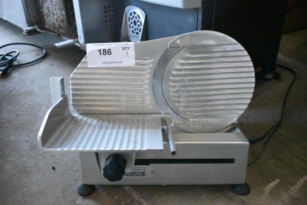 Aepi Metal Commercial Countertop Meat Slicer. 220 Volts. Tested and Working! - Image 1 of 8