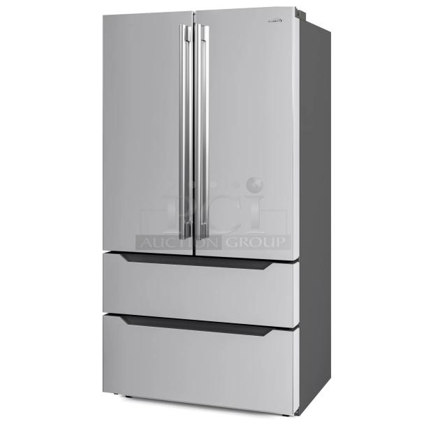 BRAND NEW IN BOX! KoolMore RERFDSS-22C 22.5 Cu. ft. French Door Refrigerator, Deep Freezer, 4 Door Stainless-Steel Fridge. Tested and Walking! - Image 1 of 16