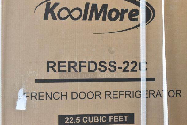 BRAND NEW IN BOX! KoolMore RERFDSS-22C 22.5 Cu. ft. French Door Refrigerator, Deep Freezer, 4 Door Stainless-Steel Fridge. Tested and Walking! - Image 3 of 16