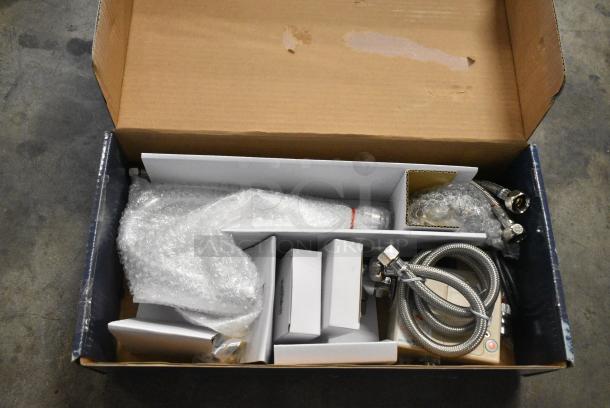 BRAND NEW SCRATCH AND DENT! Waterloo 750EFWM11 Wall Mount Hands-Free Sensor Faucet with 4 9/16" Gooseneck Spout - Image 1 of 4