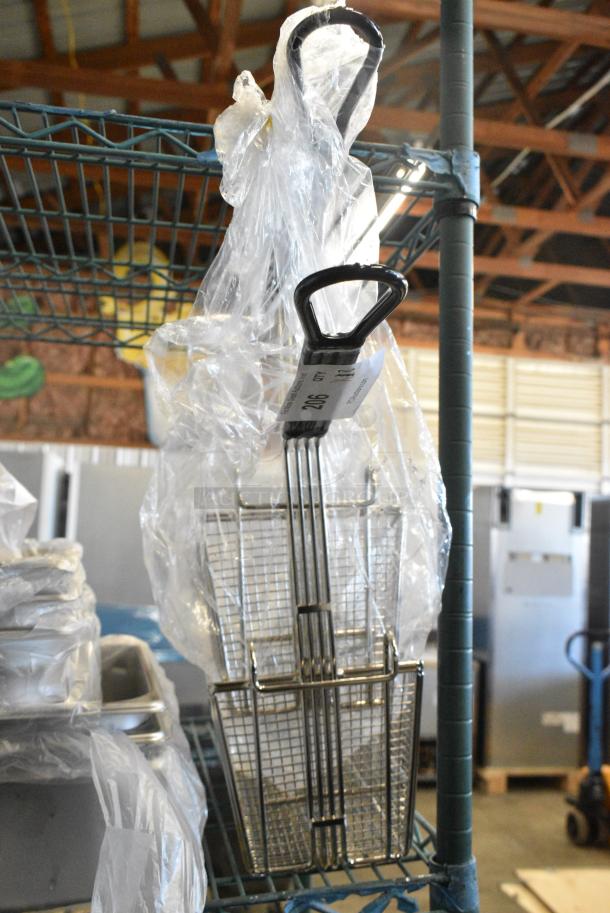 2 BRAND NEW SCRATCH AND DENT! 190FB1466 13 1/2" x 6 1/4" x 6" Half Size Fryer Basket with Back Hook. 2 Times Your Bid! - Image 2 of 5