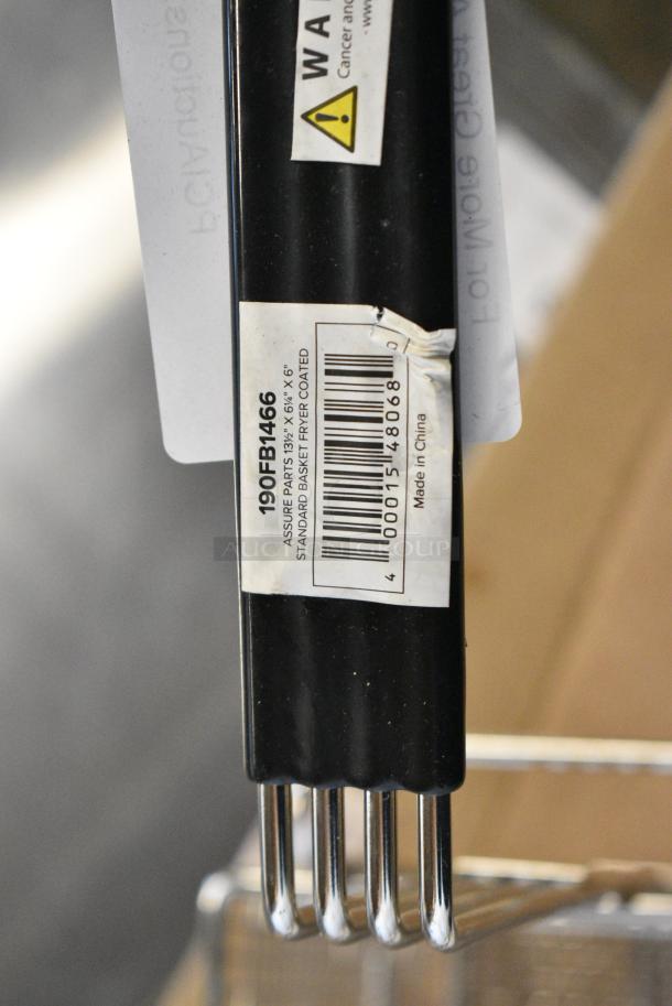 2 BRAND NEW SCRATCH AND DENT! 190FB1466 13 1/2" x 6 1/4" x 6" Half Size Fryer Basket with Back Hook. 2 Times Your Bid! - Image 5 of 5