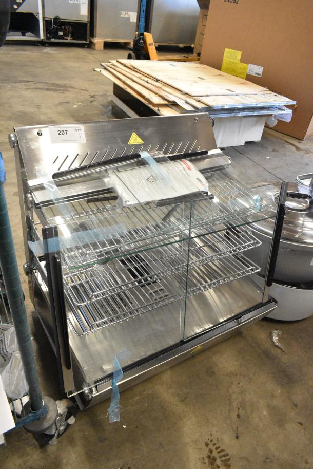 BRAND NEW SCRATCH AND DENT! ServIt 423HDM26SA 26" Self / Full Service 3 Shelf Countertop Heated Display Case with Sliding Doors. 120 Volts, 1 Phase. Tested and Working! - Image 4 of 6