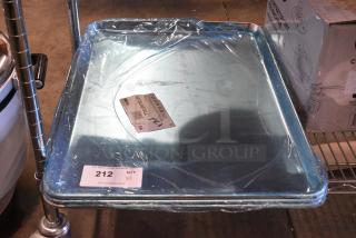 3 BRAND NEW SCRATCH AND DENT! 407BUNFULL Choice Full Size 18" x 26" 19 Gauge Wire in Rim Aluminum Bun Pan / Sheet Pan. 3 Times Your Bid!