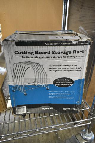 BRAND NEW SCRATCH AND DENT! San Jamar Cutting Board Storage Rack